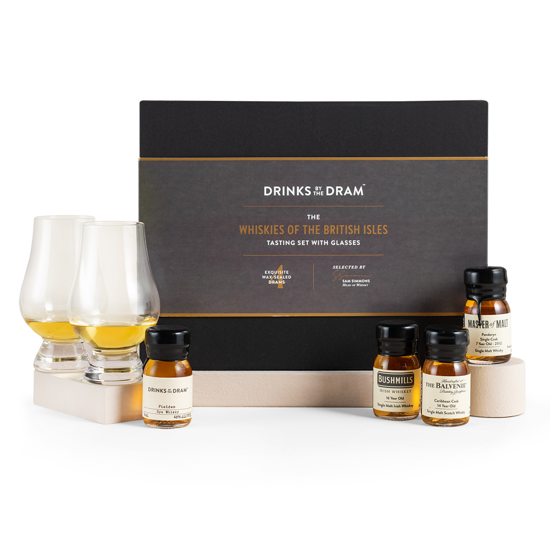 The Whiskies of the British Isles Tasting Set with Glasses (4x3cl) The Whiskies of the British Isles Tasting Set with Glasses (4x3cl)
