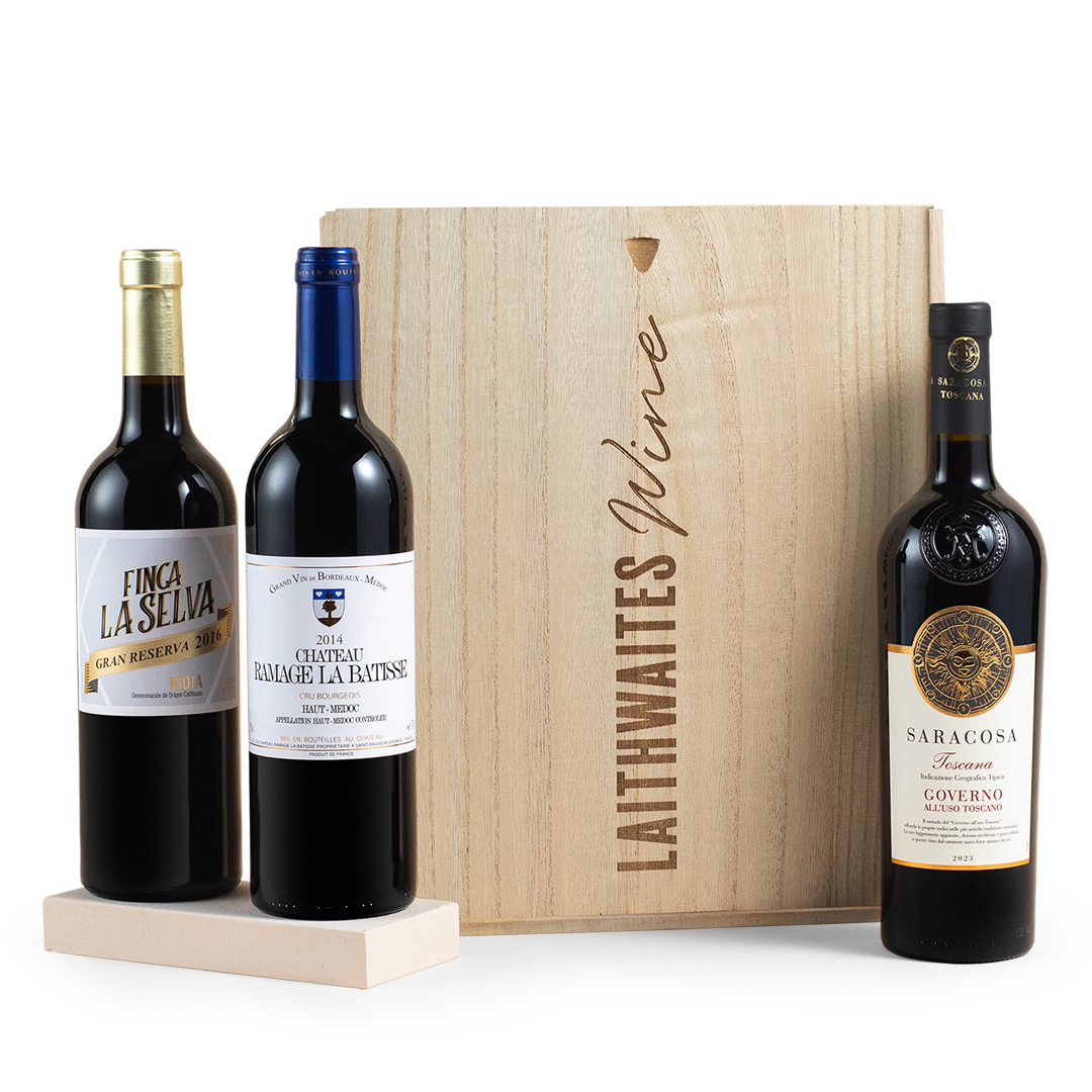 Luxury Red Wine Trio in Wooden Gift Box - Free Delivery* Luxury Red Wine Trio in Wooden Gift Box - Free Delivery*