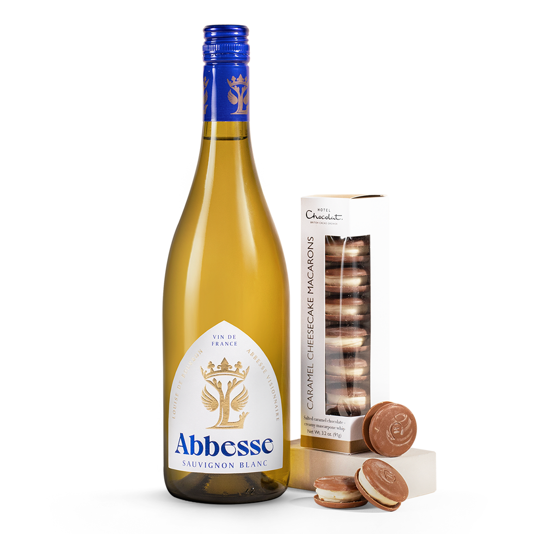 Abbesse Sauvignon Blanc & Hotel Chocolat Macarons Gift