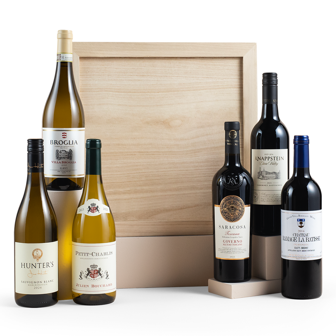 Luxury Six Mixed Wine in Wooden Gift Box - Free Delivery* Luxury Six Mixed Wine in Wooden Gift Box - Free Delivery*