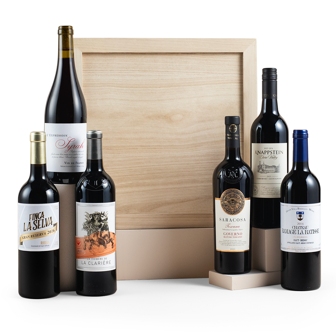 Luxury Six Red Wine in Wooden Gift Box - Free Delivery* Luxury Six Red Wine in Wooden Gift Box - Free Delivery*